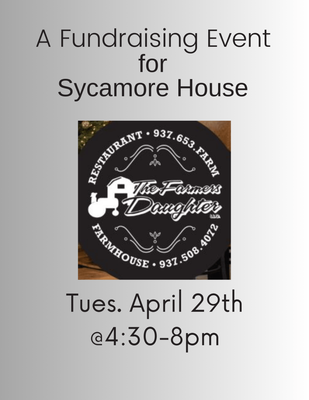 A Fundraising Event @ The Farmer’s Daughter